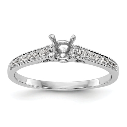 14K Weißgold Verlobungsring mit simulierten Diamanten