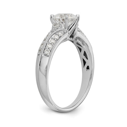 14K Weißgold Diamant-Verlobungsring mit Krappenfassung