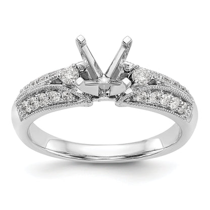 14K Weißgold Diamant-Verlobungsring mit Krappenfassung