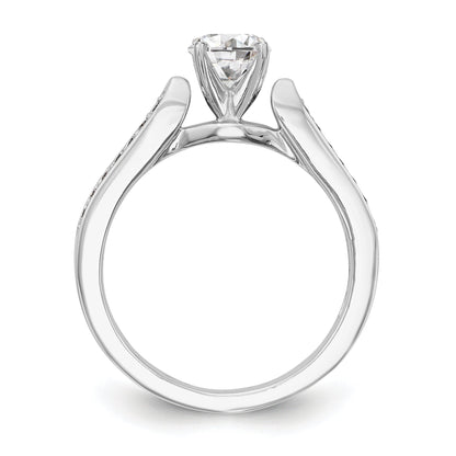 14K Weißgold Diamant-Verlobungsring mit Krappenfassung
