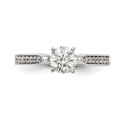 14K Weißgold Diamant-Verlobungsring mit Krappenfassung