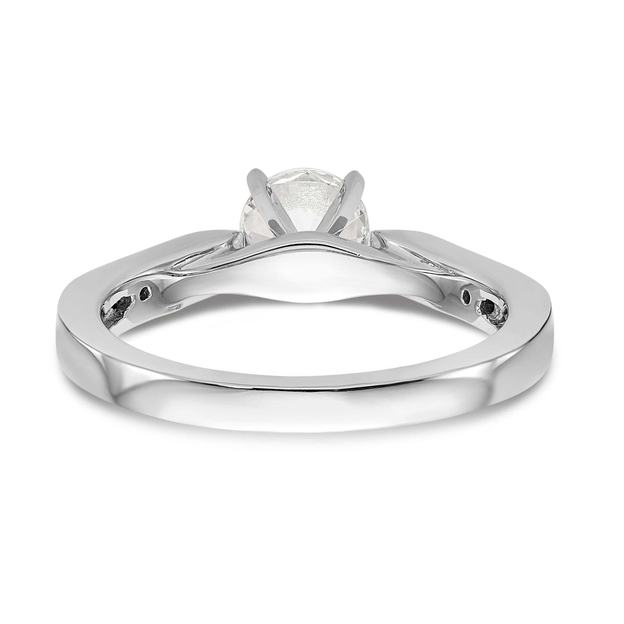 14K Weißgold Diamant-Verlobungsring mit Krappenfassung
