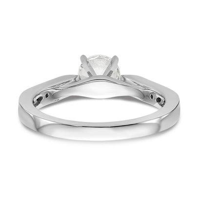 14K Weißgold Diamant-Verlobungsring mit Krappenfassung