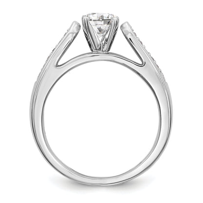 14K Weißgold Diamant-Verlobungsring mit Krappenfassung