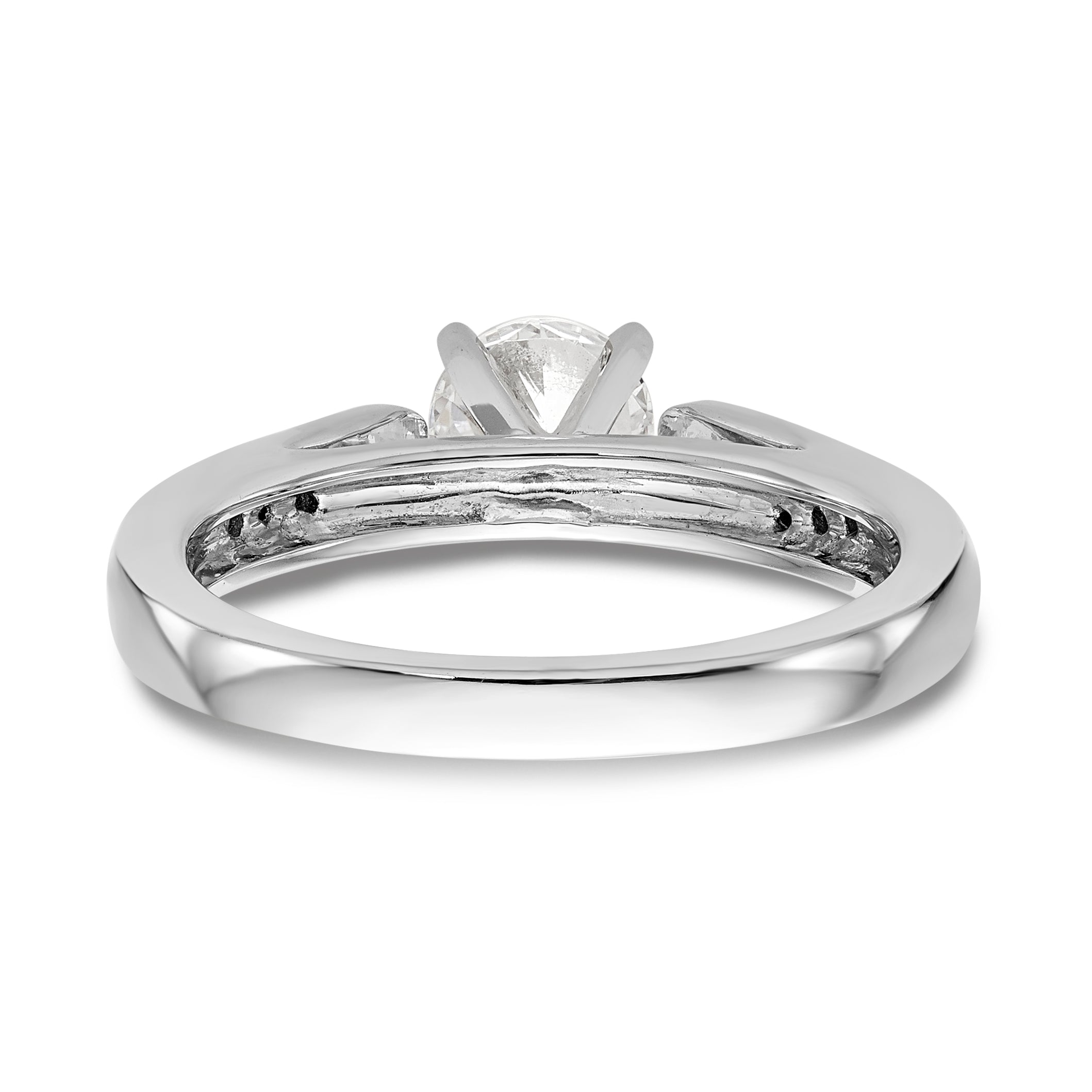 14K Weißgold Diamant-Verlobungsring mit Krappenfassung