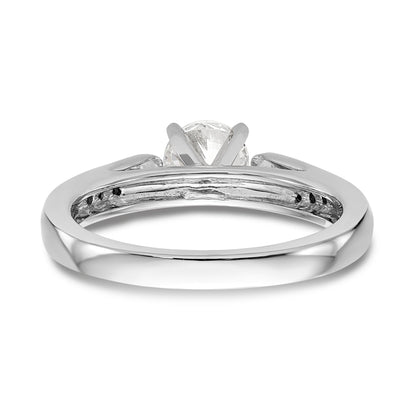 14K Weißgold Diamant-Verlobungsring mit Krappenfassung