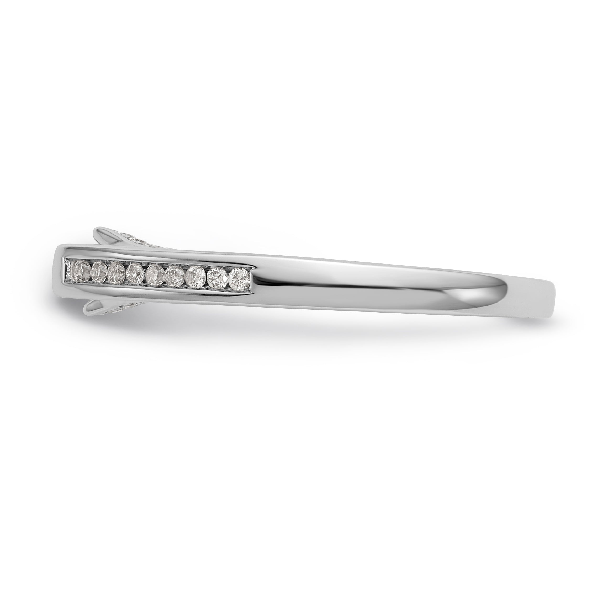 14K Weißgold Diamant-Verlobungsring mit Krappenfassung