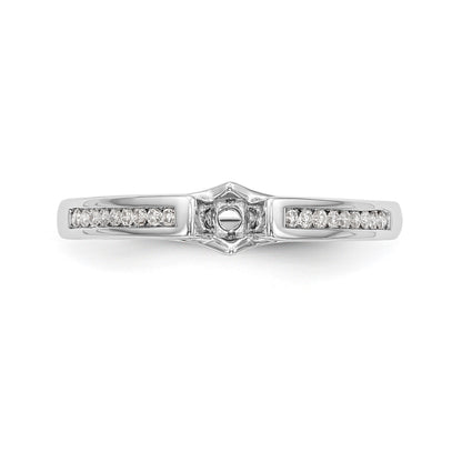 14K Weißgold Diamant-Verlobungsring mit Krappenfassung