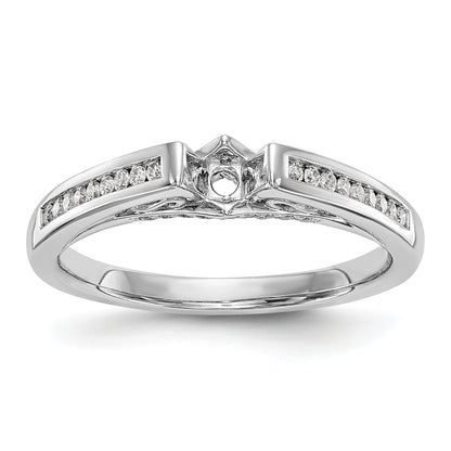 14K Weißgold Diamant-Verlobungsring mit Krappenfassung