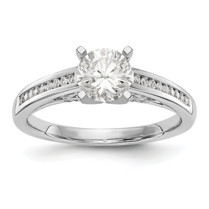14K Weißgold Diamant-Verlobungsring mit Krappenfassung