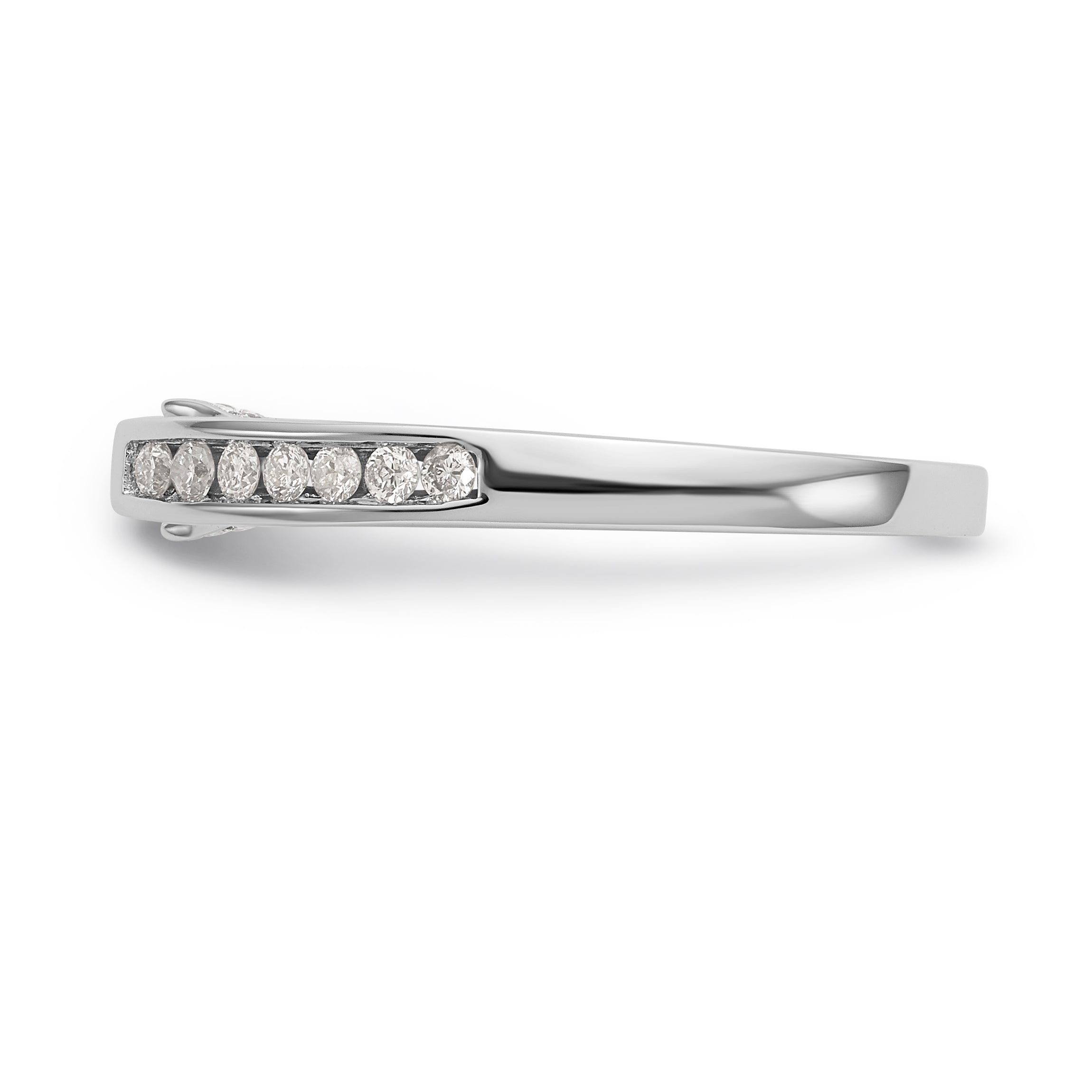 14K Weißgold Diamant-Verlobungsring mit Krappenfassung