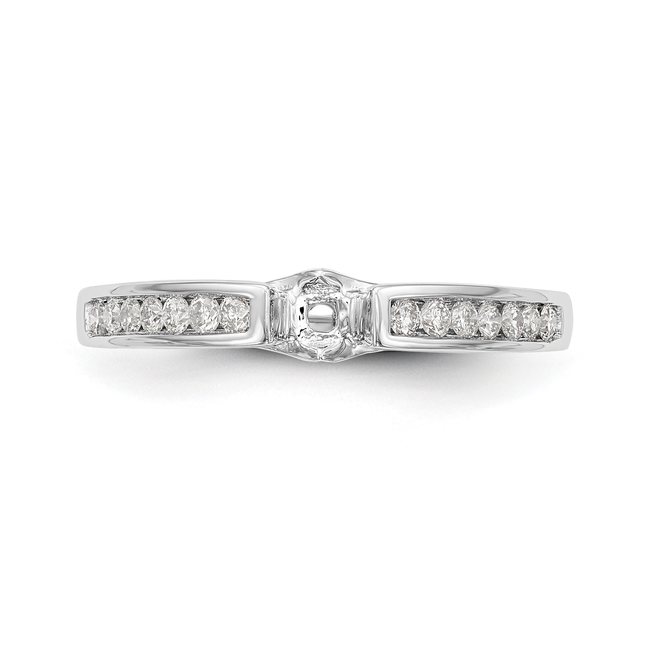 14K Weißgold Diamant-Verlobungsring mit Krappenfassung