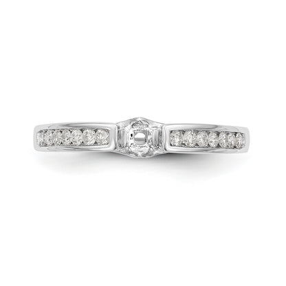 14K Weißgold Diamant-Verlobungsring mit Krappenfassung