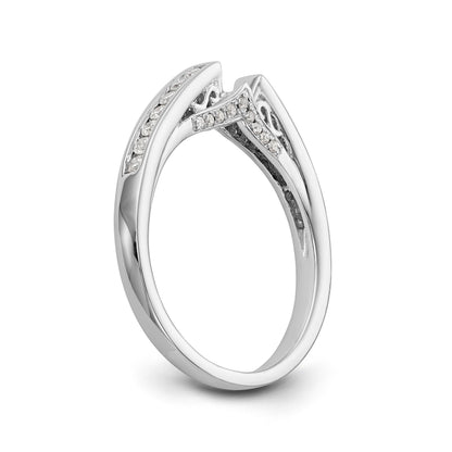 14K Weißgold Diamant-Verlobungsring mit Krappenfassung