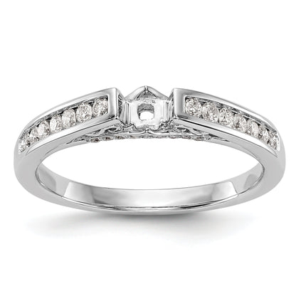 14K Weißgold Diamant-Verlobungsring mit Krappenfassung