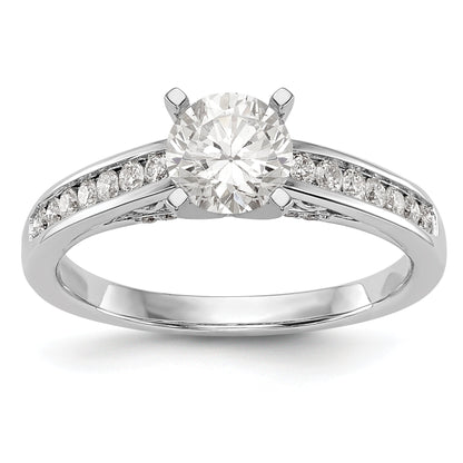 14K Weißgold Diamant-Verlobungsring mit Krappenfassung