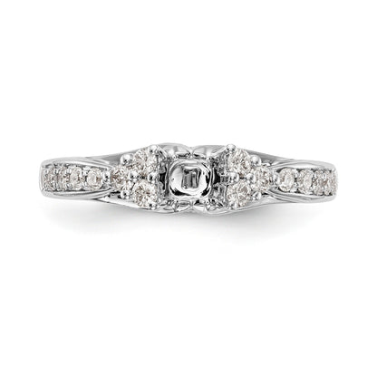 14K Weißgold Diamant-Verlobungsring mit Krappenfassung