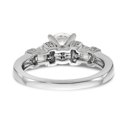 14K Weißgold Diamant-Verlobungsring mit Krappenfassung