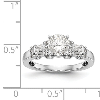 14K Weißgold Diamant-Verlobungsring mit Krappenfassung