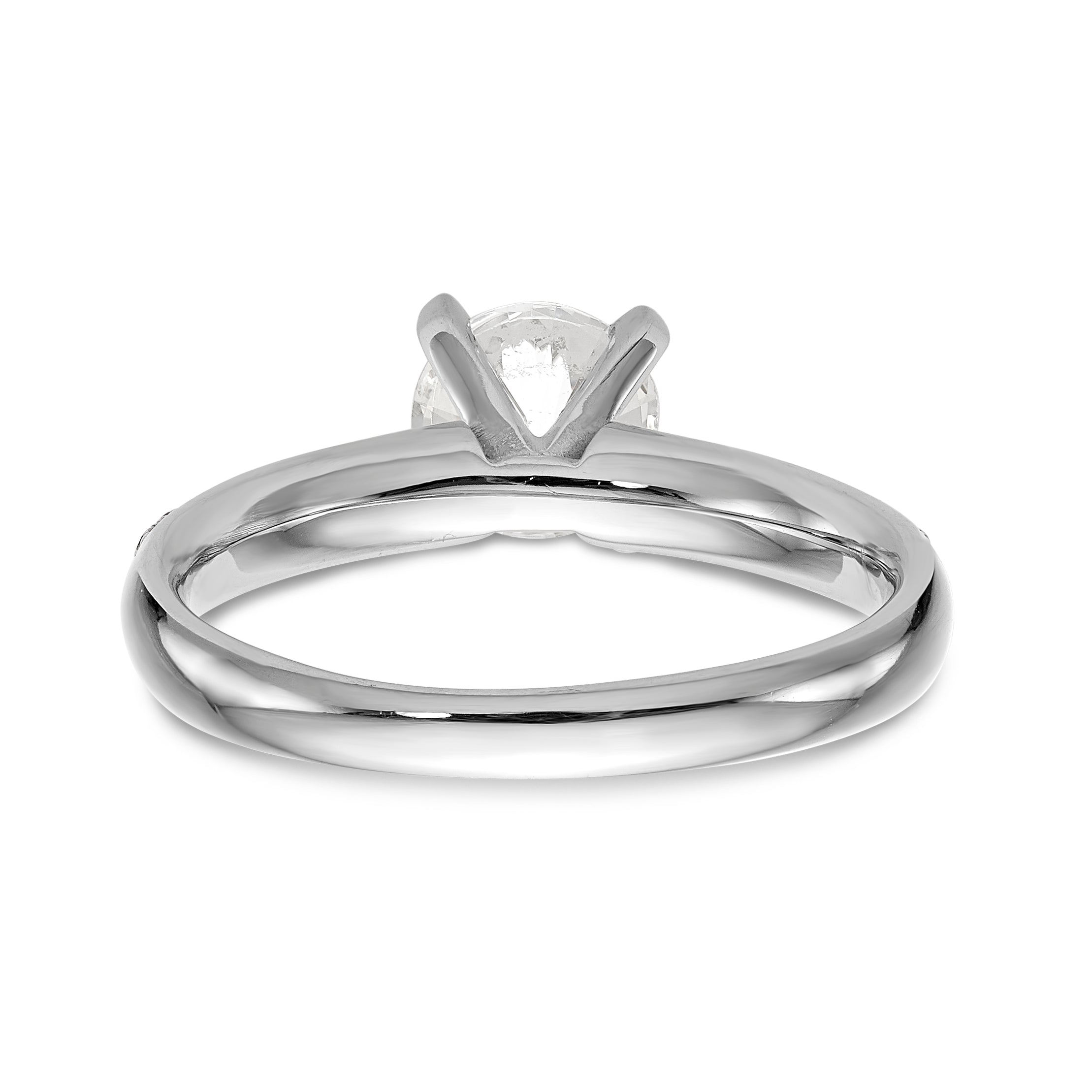 14K Weißgold Diamant-Verlobungsring mit Krappenfassung