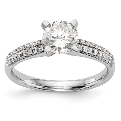 14K Weißgold Diamant-Verlobungsring mit Krappenfassung