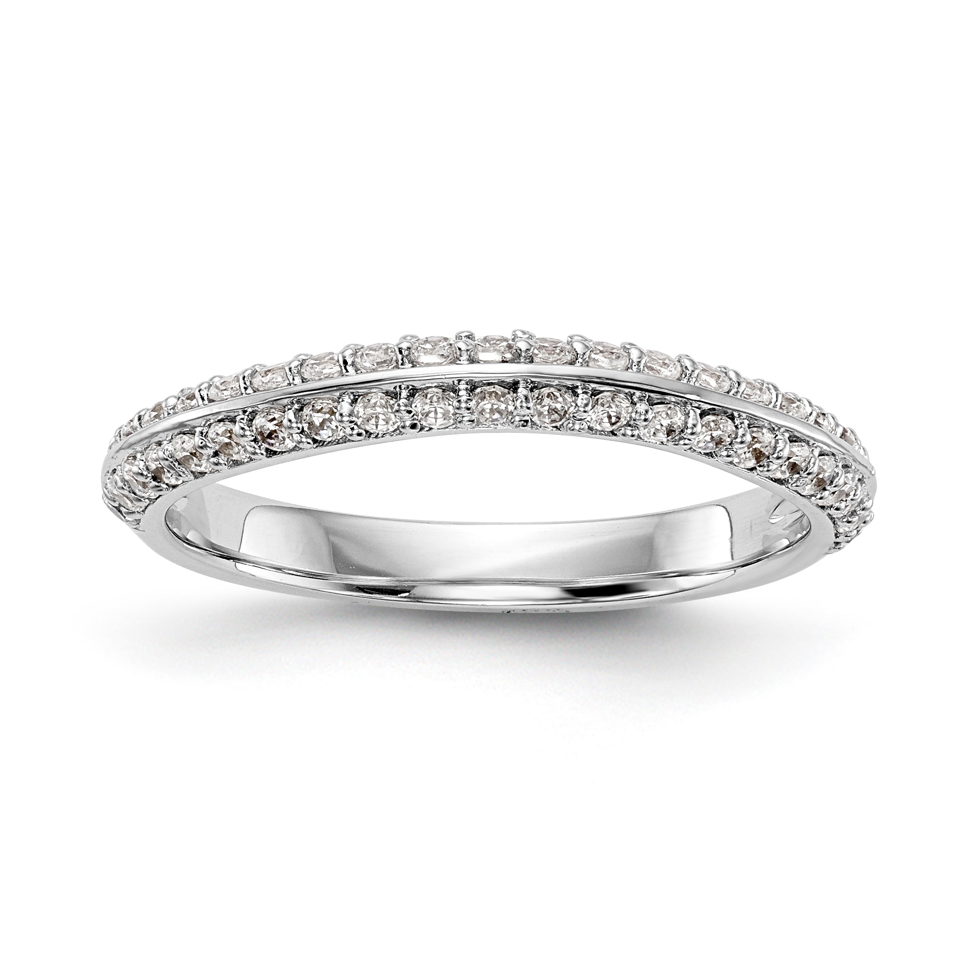 14K Weißgold Diamant-Trauring