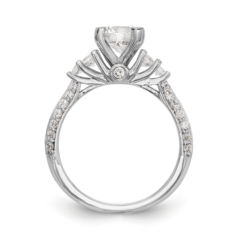 14K Weißgold Diamant-Verlobungsring mit Krappenfassung