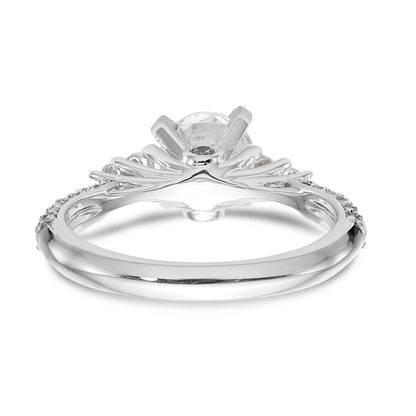 14K Weißgold Diamant-Verlobungsring mit Krappenfassung