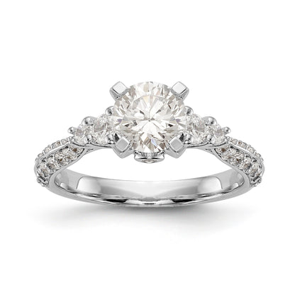 14K Weißgold Diamant-Verlobungsring mit Krappenfassung