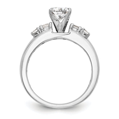 14K Weißgold Diamant-Verlobungsring mit Krappenfassung