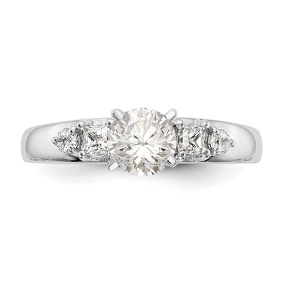 14K Weißgold Diamant-Verlobungsring mit Krappenfassung