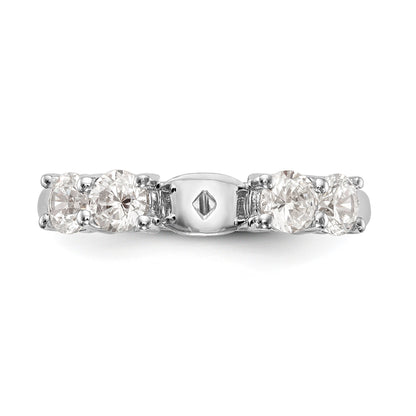 14K Weißgold Diamant-Verlobungsring mit Krappenfassung