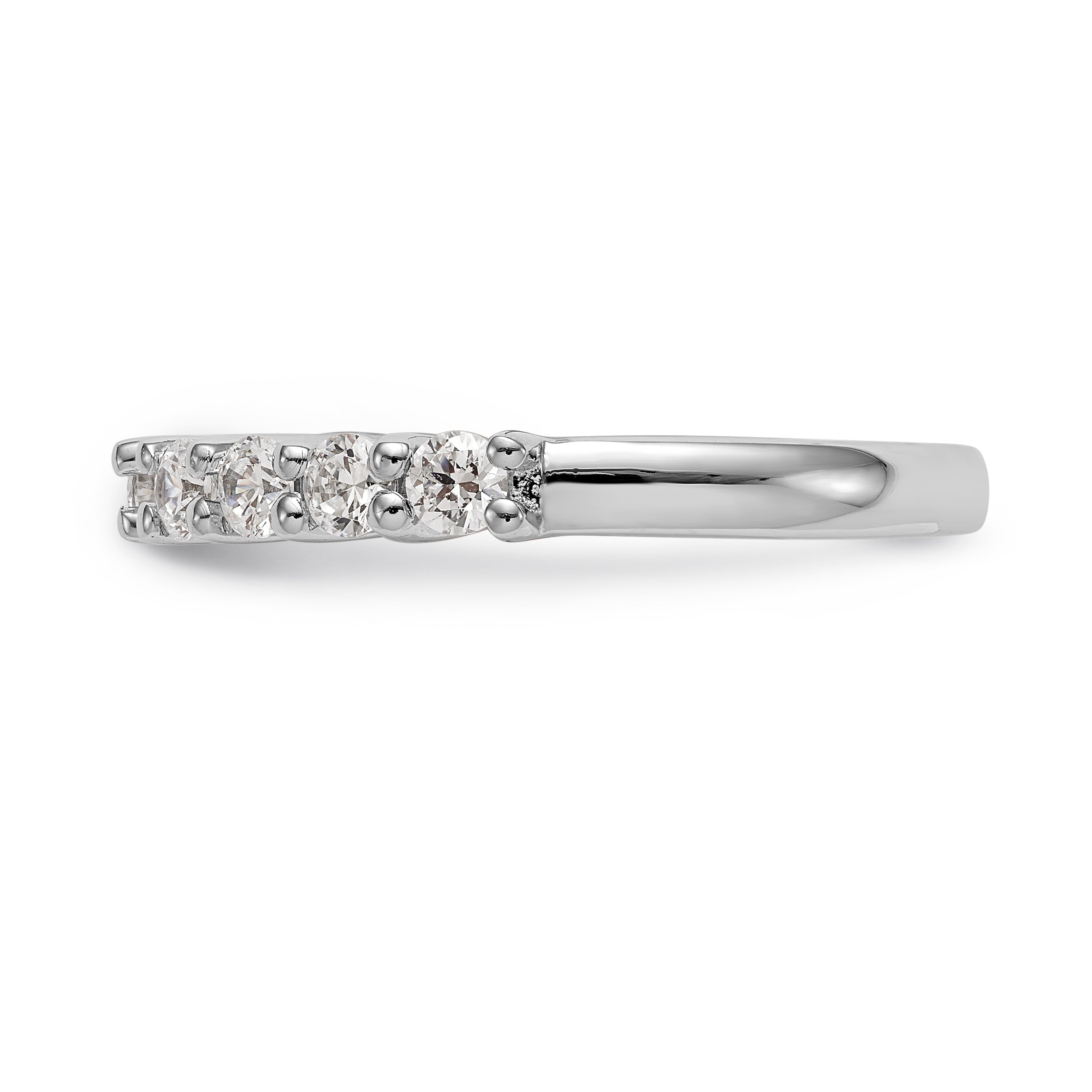 14K Weißgold Diamant-Trauring