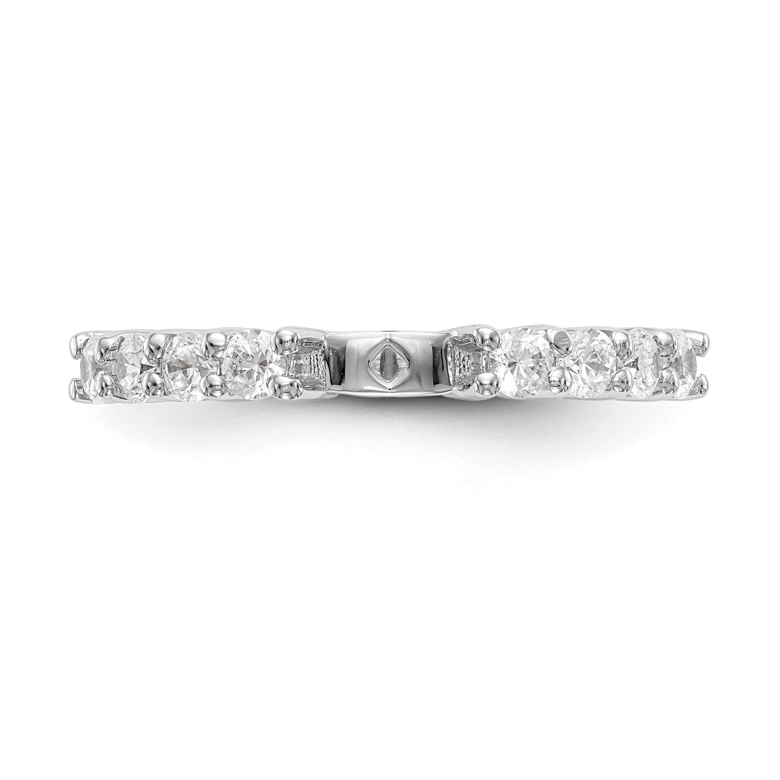 14K Weißgold Diamant-Trauring