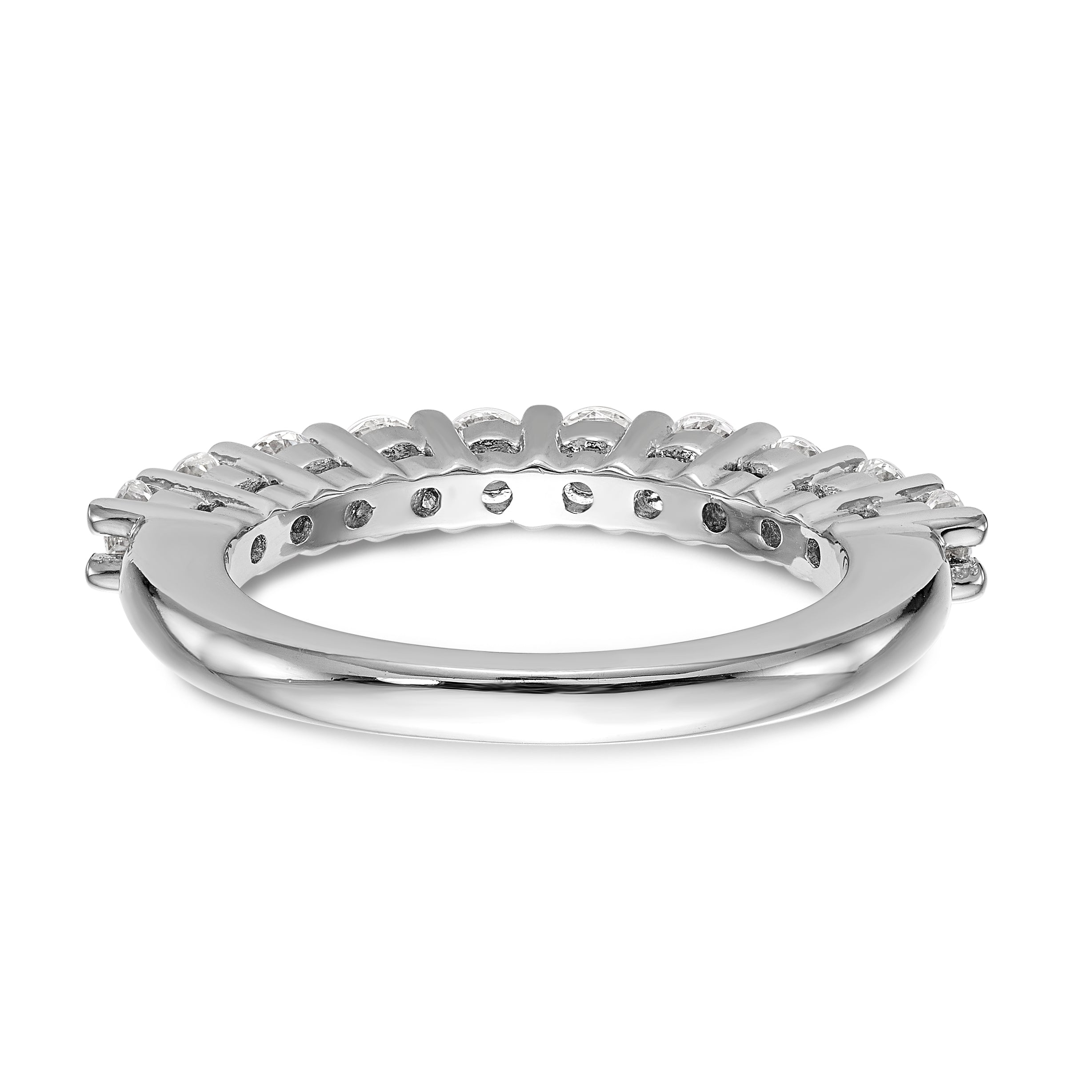 14K Weißgold Diamant-Trauring