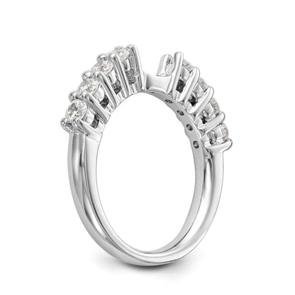 14K Weißgold Diamant-Trauring