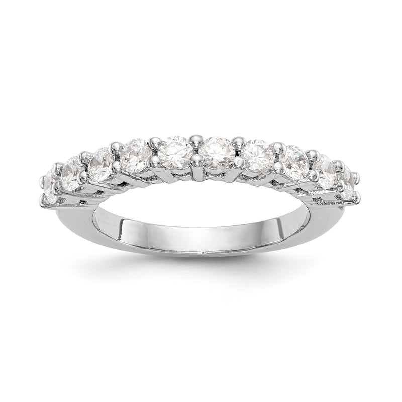 14K Weißgold Diamant-Trauring