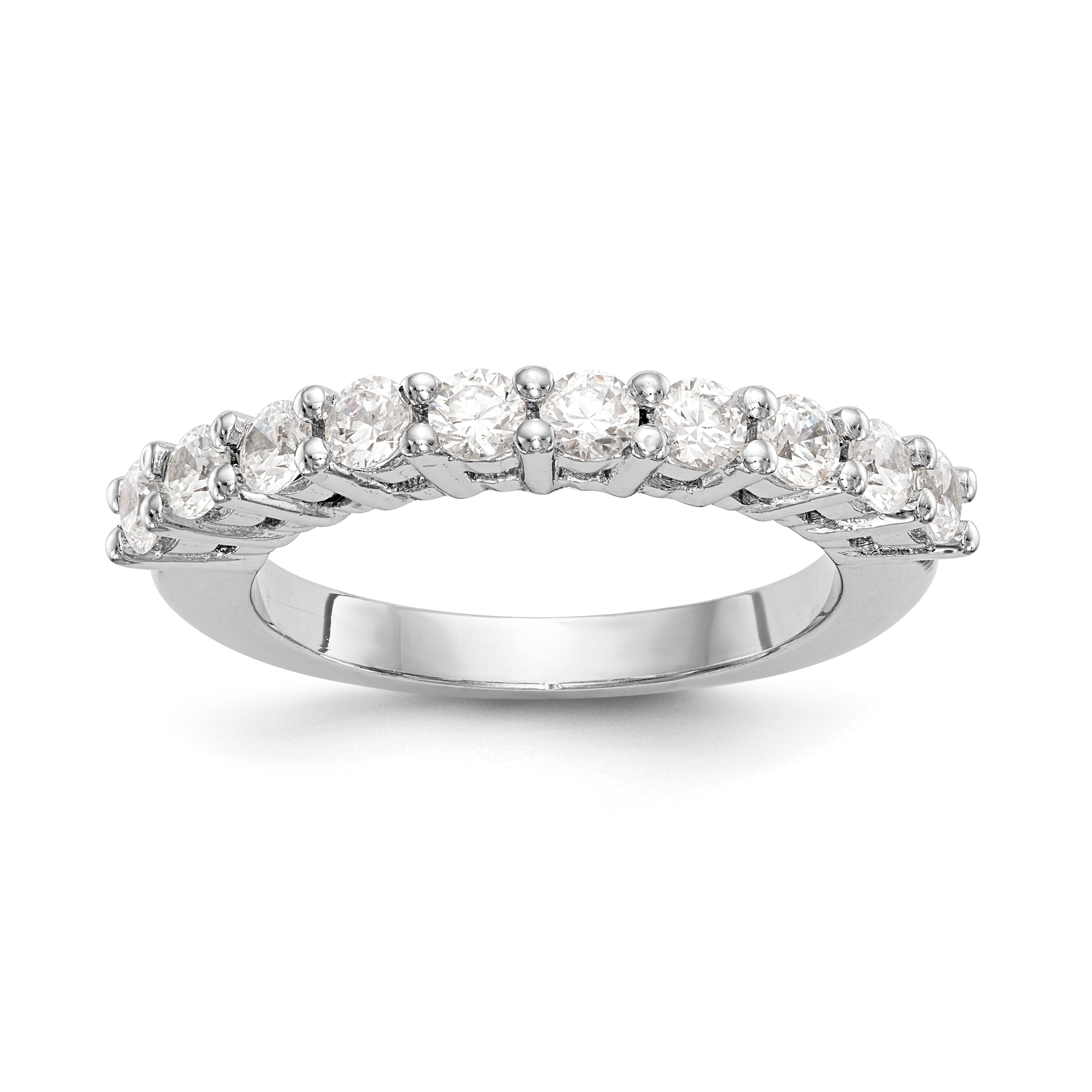 14K Weißgold Diamant-Trauring