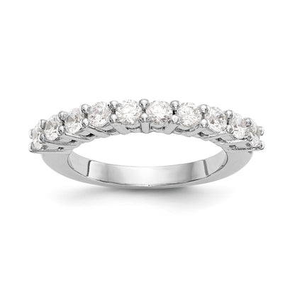 14K Weißgold Diamant-Trauring