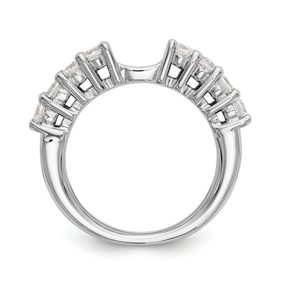 14K Weißgold Diamant-Verlobungsring mit Krappenfassung