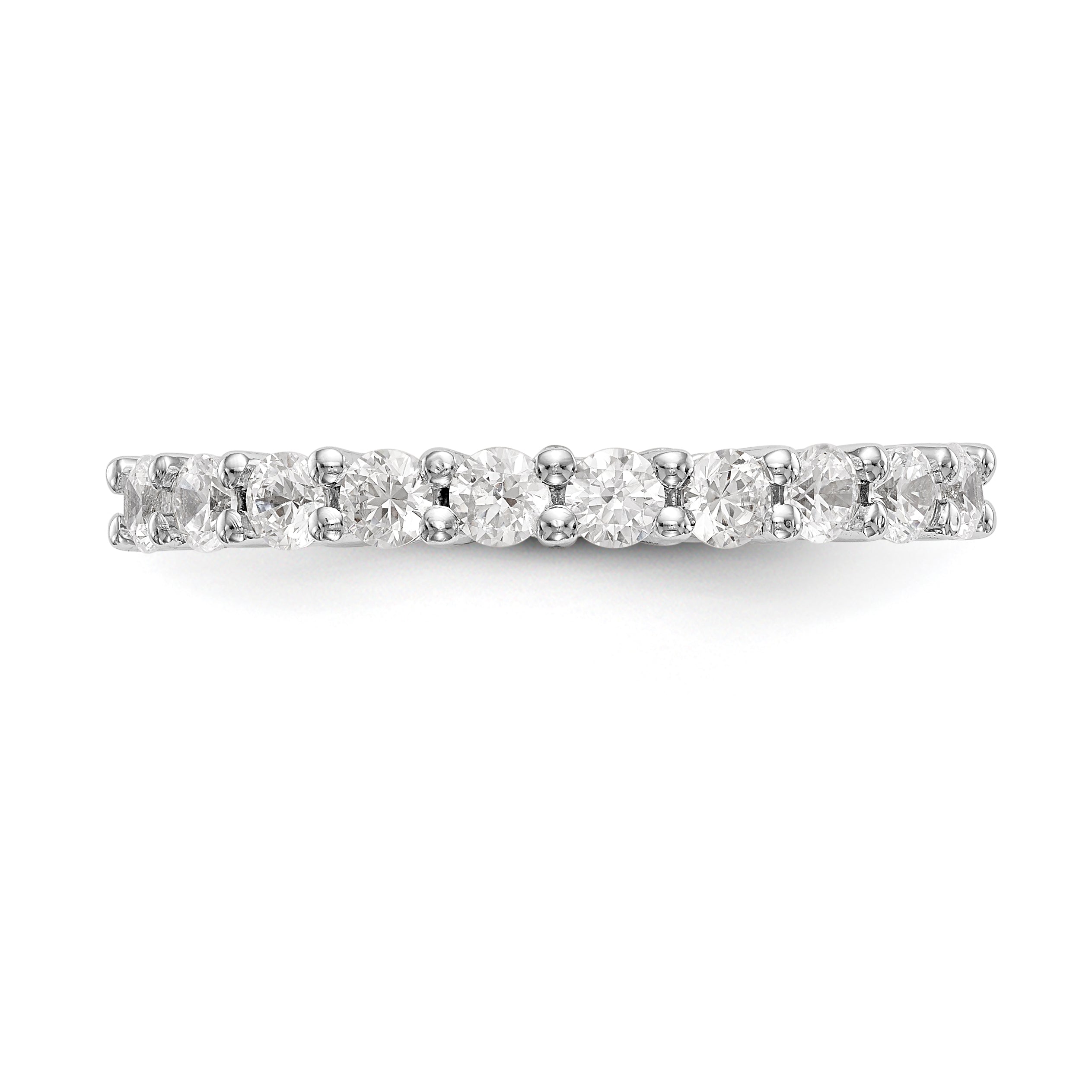 14K Weißgold Diamant-Verlobungsring mit Krappenfassung