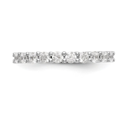14K Weißgold Diamant-Verlobungsring mit Krappenfassung