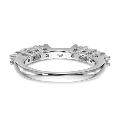 14K Weißgold Diamant-Verlobungsring mit Krappenfassung