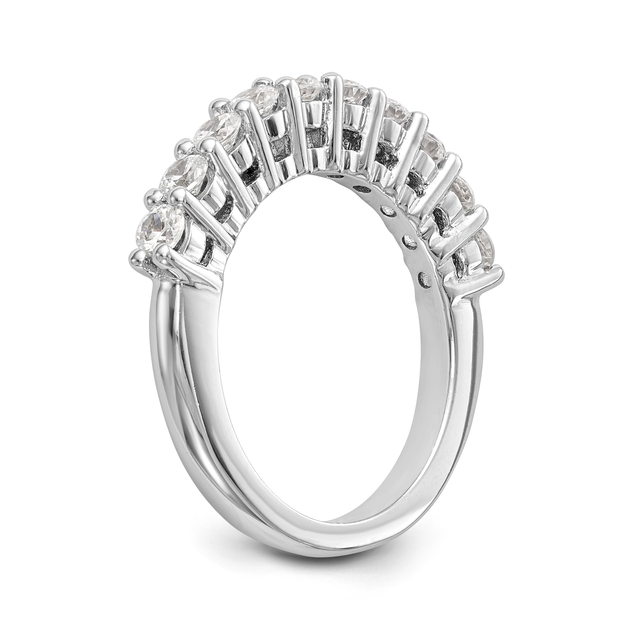 14K Weißgold Diamant-Verlobungsring mit Krappenfassung