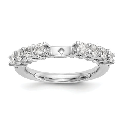 14K Weißgold Diamant-Verlobungsring mit Krappenfassung