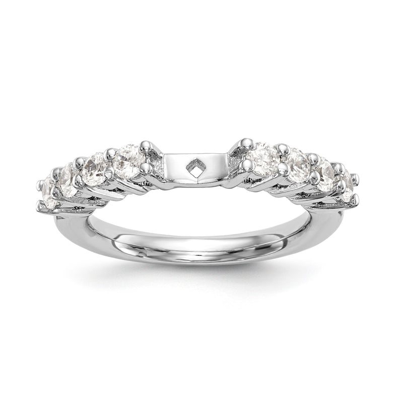 14K Weißgold Diamant-Verlobungsring mit Krappenfassung