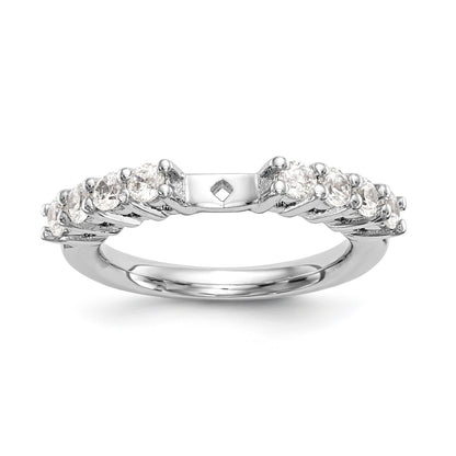 14K Weißgold Diamant-Verlobungsring mit Krappenfassung