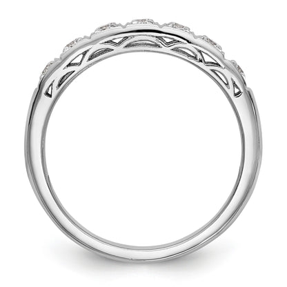 14K Weißgold Diamant-Trauring