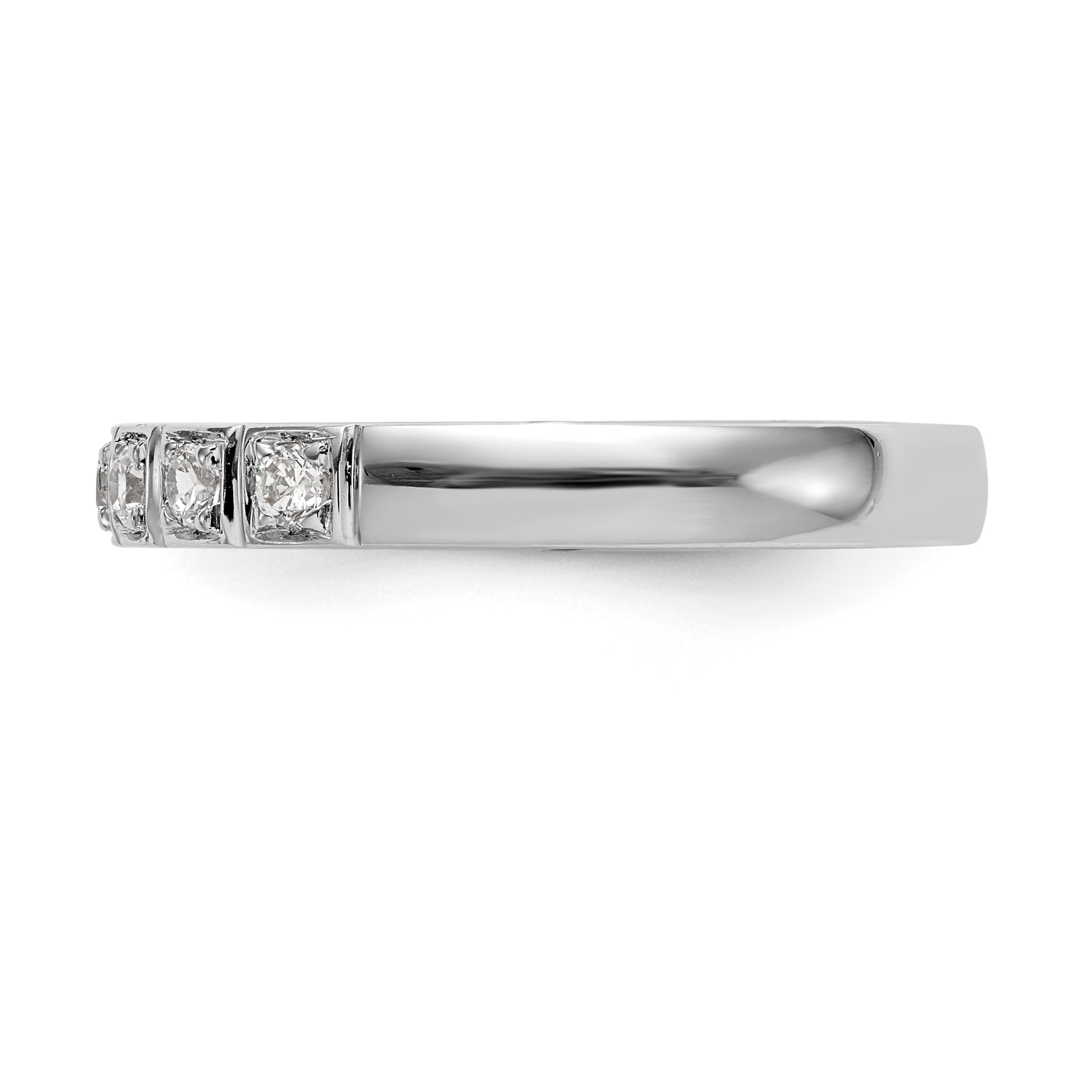 14K Weißgold Diamant-Trauring