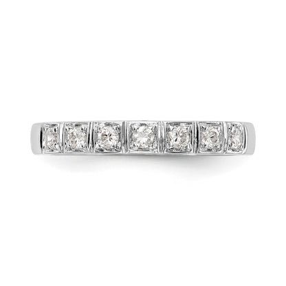14K Weißgold Diamant-Trauring